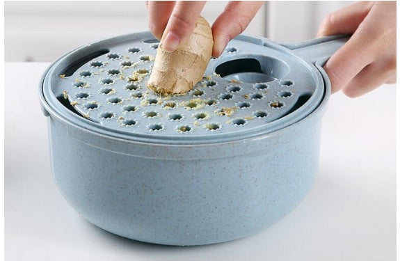 "SmartSlice™ 8-in-1 Vegetable Cutter & Grater with Built-In Storage Bowl"