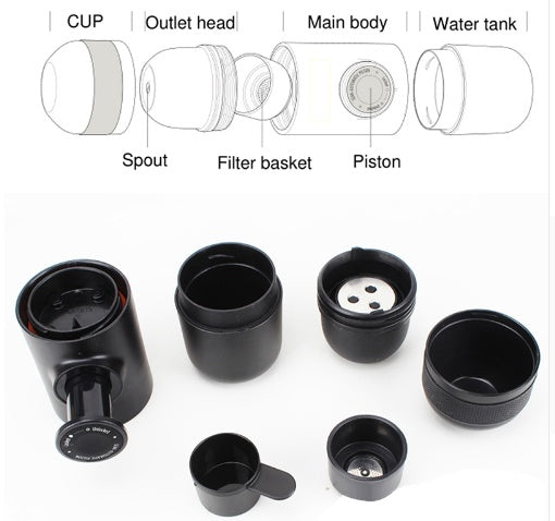 Portable Espresso Elegance™ – On-the-Go Coffee Maker for the Refined Explorer