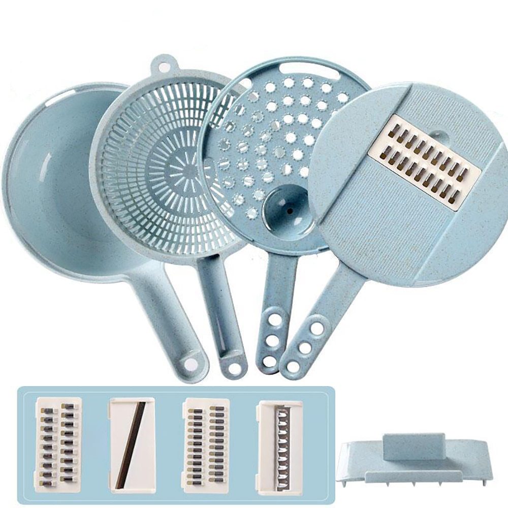"SmartSlice™ 8-in-1 Vegetable Cutter & Grater with Built-In Storage Bowl"