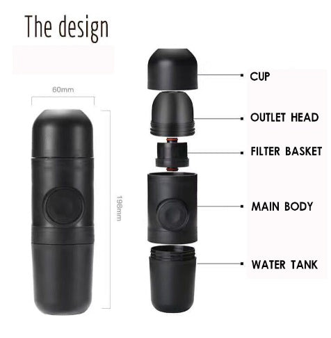 Portable Espresso Elegance™ – On-the-Go Coffee Maker for the Refined Explorer