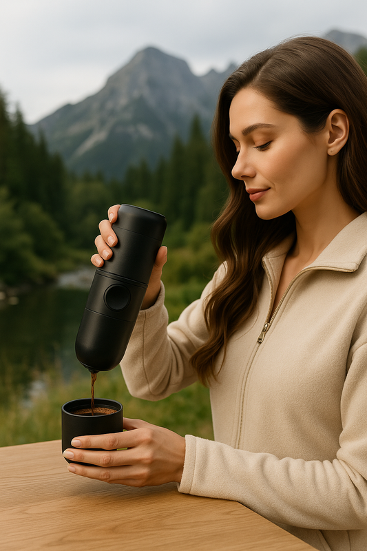 Portable Espresso Elegance™ – On-the-Go Coffee Maker for the Refined Explorer