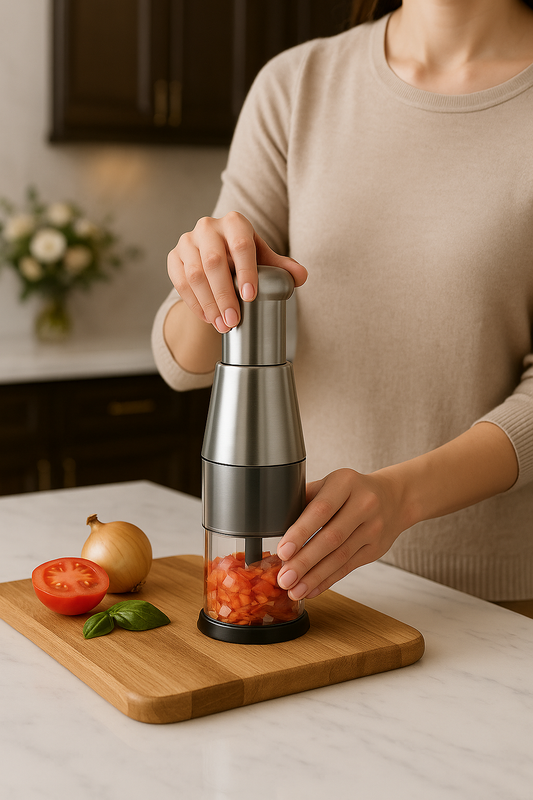 GourmetEdge™ : Stainless Steel Manual Food Chopper