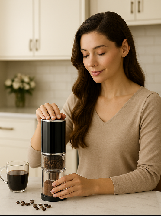 Velvéro™ Rechargeable Electric Coffee Grinder – Precision Bean-to-Brew Elegance