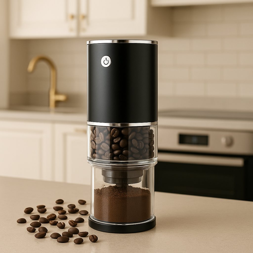 Velvéro™ Rechargeable Electric Coffee Grinder – Precision Bean-to-Brew Elegance